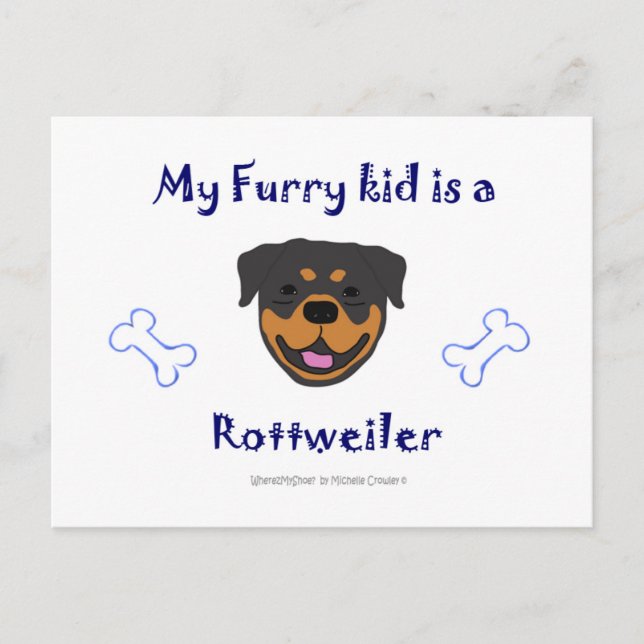 Cartão Postal Rottweiler (Frente)
