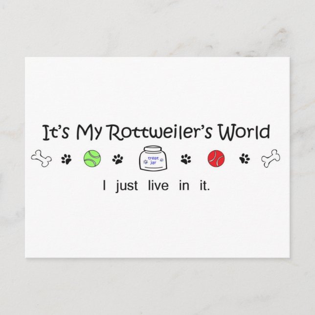 Cartão Postal Rottweiler (Frente)