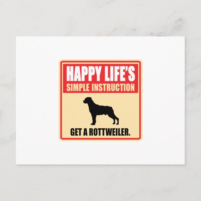 Cartão Postal Rottweiler (Frente)