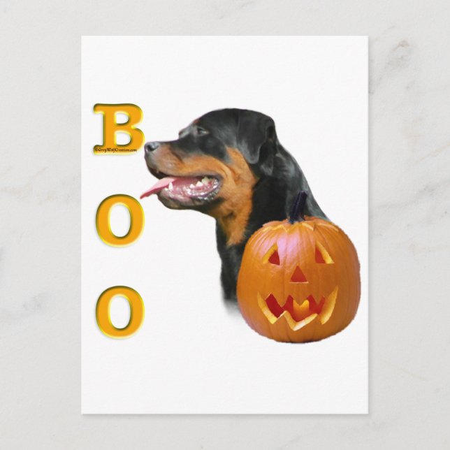 Cartão Postal Rottweiler Boo (Frente)