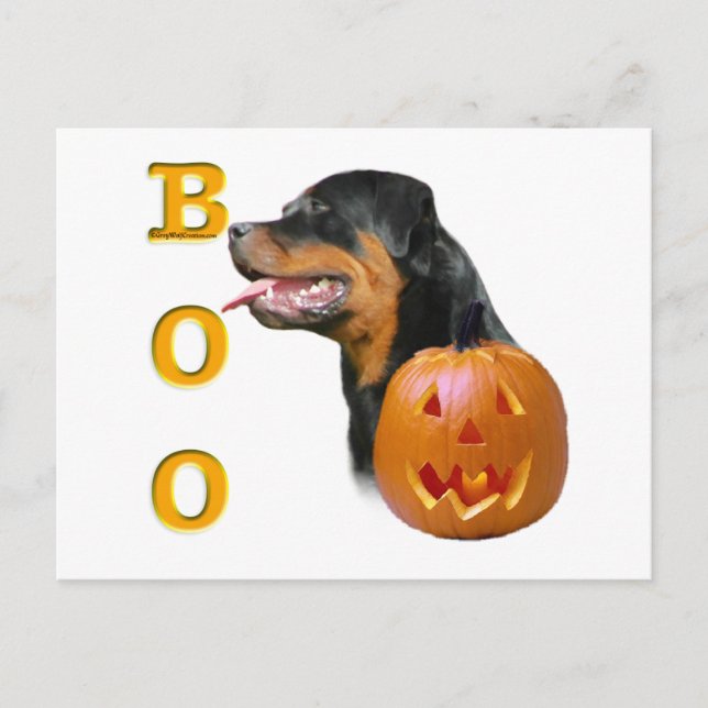 Cartão Postal Rottweiler Boo (Frente)
