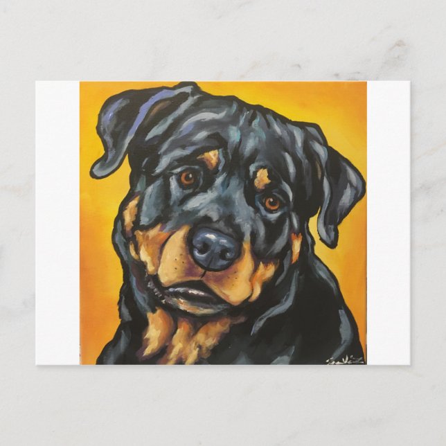 Cartão Postal Rottweiler Doce (Frente)