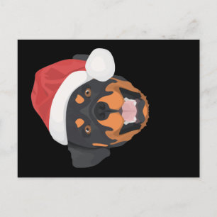 Cartão Postal Rottweiler Natal
