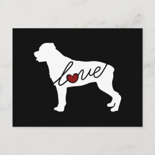 Cartão Postal Rottweiler (Rottie) Love