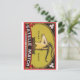 Cartão Postal Rótulo Antiguo Gazelle Sueco Matchbox (Em pé/Frente)