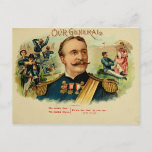 Cartão Postal Rótulo de Caixa de Charuto Vintage