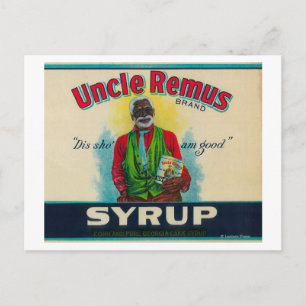 Cartão Postal Rótulo de Xarope Uncle RemusCairo, GA