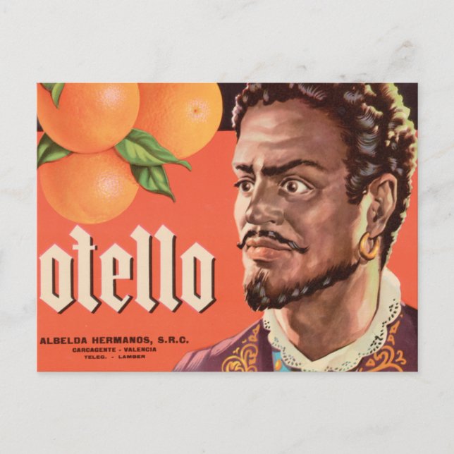 Cartão Postal Rótulo Laranja Otello (Frente)