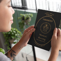 Rótulo Personalizado de Apothecário Dourado de Vir