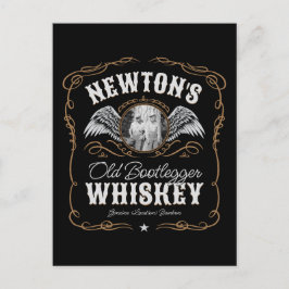 Cartão Postal Rótulo Whiskey Antigo ADICIONAR Nome da Família FO
