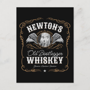 Cartão Postal Rótulo Whiskey Antigo ADICIONAR Nome da Família FO