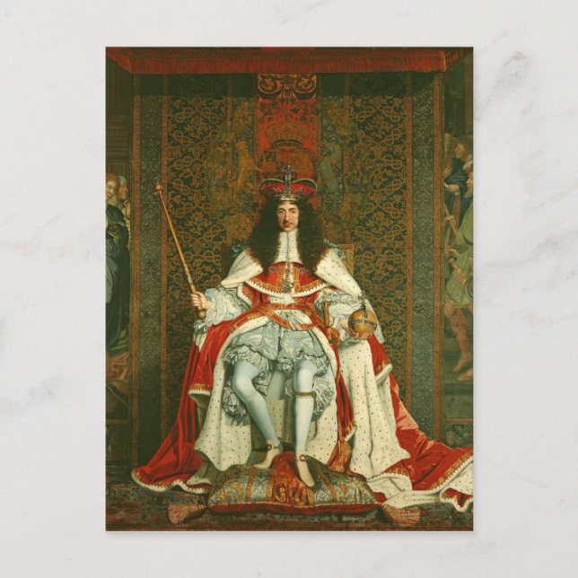 CARTÃO POSTAL RÓTULOS DE CORONAÇÃO CHARLES II (Frente)