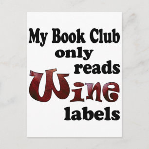 Cartão Postal Rótulos de Vinho do Clube do Livro