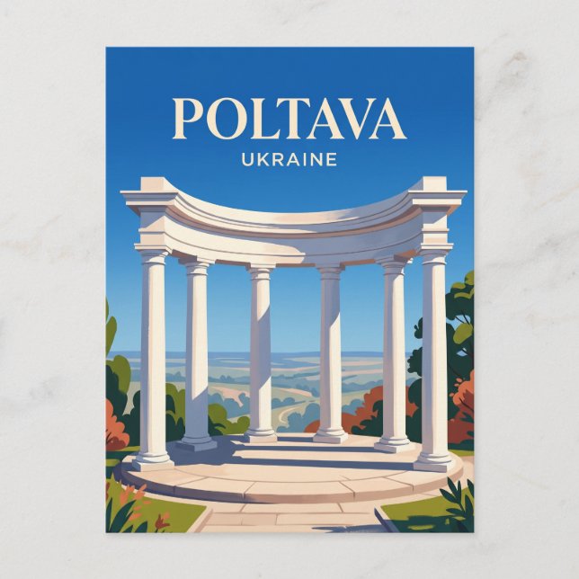 Cartão Postal Rotunda Branca Ucrânia (Frente)