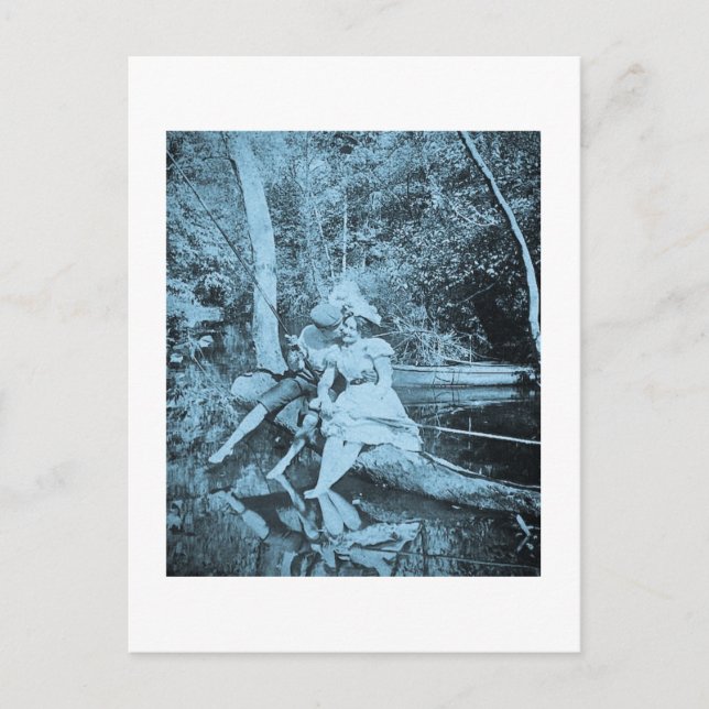 Cartão Postal Roubando um Beijo (Cianotope) (Frente)