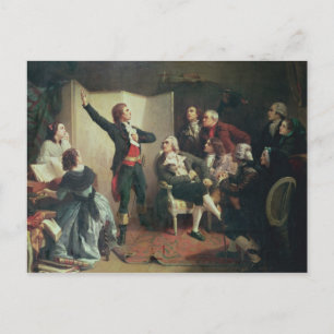 Cartão Postal Rouget de Lisle cantando a Marseillaise