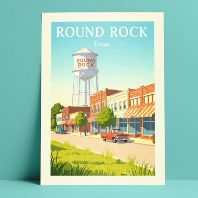 Cartão Postal Round Rock Texas Vintage (Criador carregado)