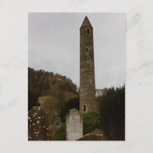 Cartão Postal Round Tower, Glendalough, Co. Wicklow, Irlanda