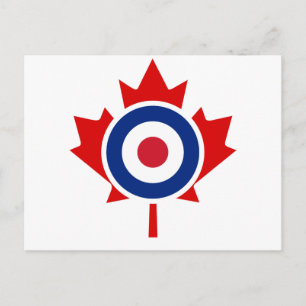 Cartão Postal Roundel Alvo de Hóquei em Curling do Mod Canada
