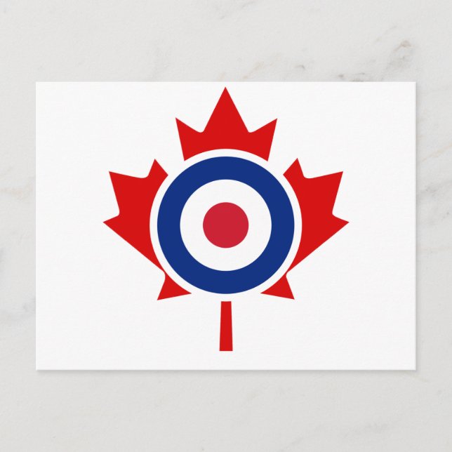 Cartão Postal Roundel Alvo de Hóquei em Curling do Mod Canada (Frente)