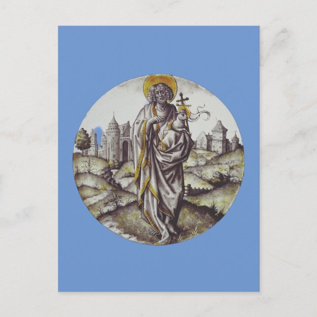Cartão Postal Roundel com o Santo John The Baptist (Frente)