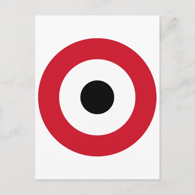 Cartão Postal Roundel da Força Aérea do Egito (Frente)