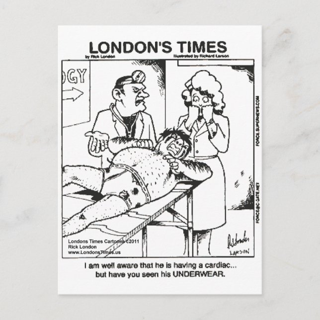 Cartão Postal Roupas Íntimas Sujas & Hospitais Camisetas e Prese (Frente)