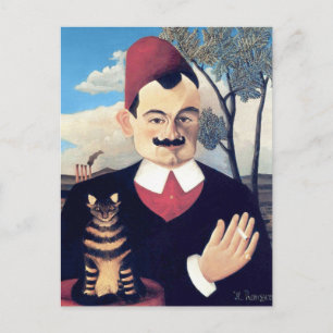 Cartão Postal Rousseau - Retrato de Pierre Loti Man com Cat