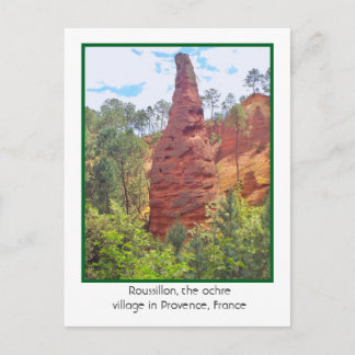 CARTÃO POSTAL ROUSSILLON, ALDEIA OCRE, PROVENÇA, FRANÇA