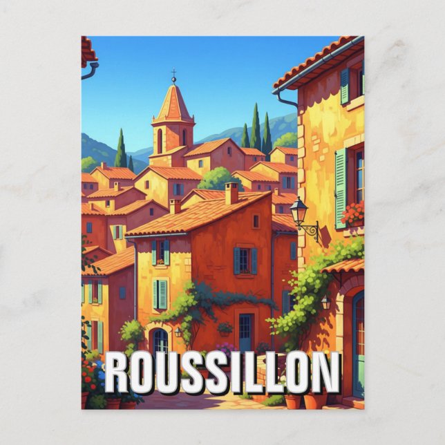 Cartão Postal Roussillon França (Frente)