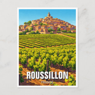 Cartão Postal Roussillon France Viagem
