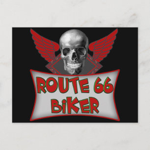 Cartão Postal Route 66 Biker T shirts Gifts