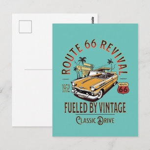 CARTÃO POSTAL ROUTE 66 RENASCIMENTO - ALIMENTADO POR ANTIGO - BE