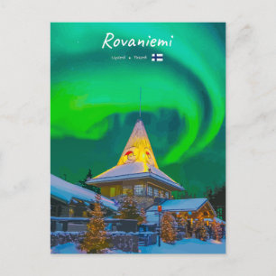 Cartão Postal Rovaniemi, Finlândia - Magia Aurora 