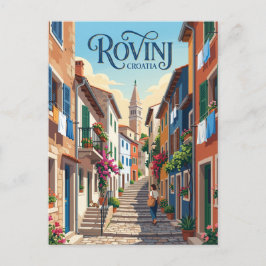 Cartão Postal Rovinj Centro Histórico Croácia