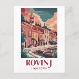 Cartão Postal Rovinj, Croácia - Postcard de Beleza Costeira: Cap