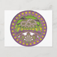 Roxo Africano e Caleidoscópio Amarelo Tradicional