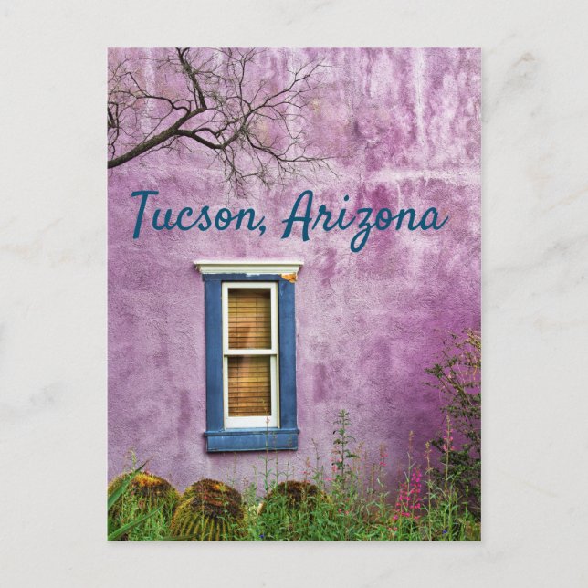 Cartão Postal Roxo e Azul no Sudoeste de Tucson, Arizona (Frente)