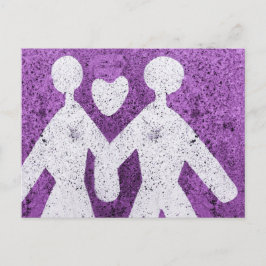 Cartão Postal Roxo e mulheres apaixonadas na Itália