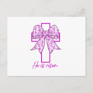 Cartão Postal Roxo Ele É Páscoa De Arco Floral De Coquete Risen