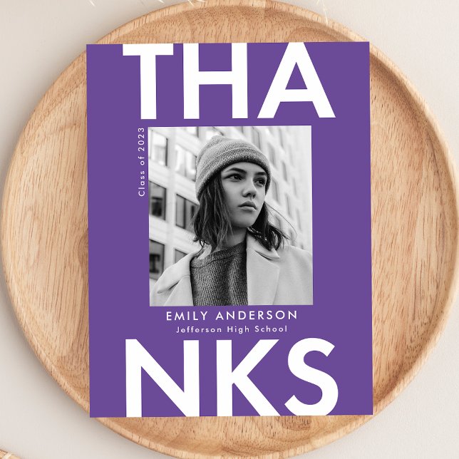 Cartão Postal Roxo | Graduação de Foto em Formando Negrito Obrig (Criador carregado)