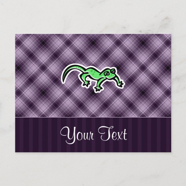 Cartão Postal Roxo Lizard (Frente)