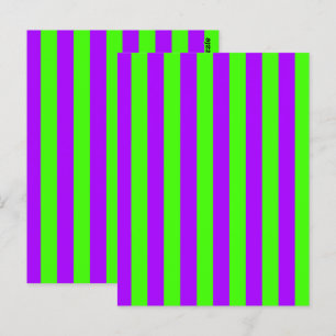 Cartão Postal Roxo Psicodélico Elétrico E Verde Arlequim