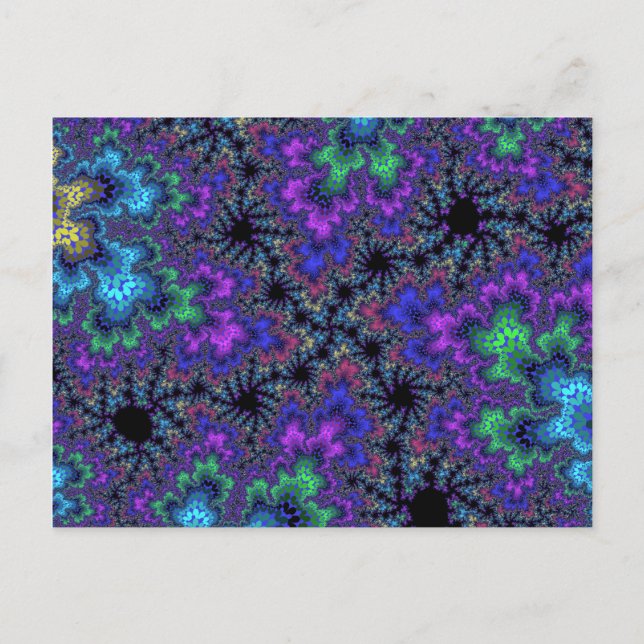 Cartão Postal Roxo Watercolor Speckle (Frente)