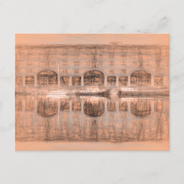 Cartão Postal Royal Albert Dock Liverpool da Vinci (Frente)