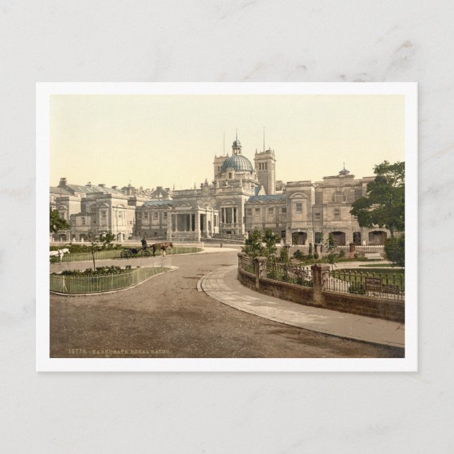 Cartão Postal Royal Baths, Harrogate, Yorkshire, Inglaterra (Frente)