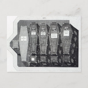 Cartão Postal Royal Coffins na Abadia de Westminster