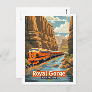 Cartão Postal Royal Gorge Vintage Familiar Viagem
