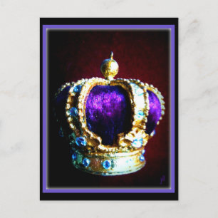 CARTÃO POSTAL ROYALTY PURPLE VELVET EM PRETO