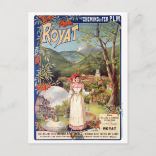 Cartão Postal Royat France Vintage Poster 1896